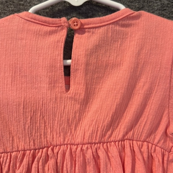 Little lass Pink, coral floral embroidered toddler girl, top and leggings set 3T - Picture 8 of 9